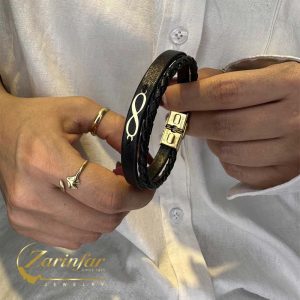 دستبند چرم مدل بی نهایت کد A13