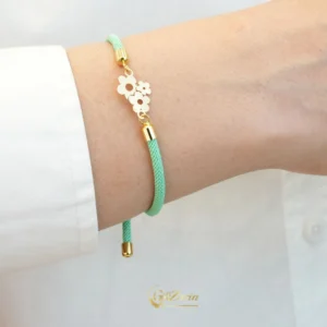 دستبند چرم و طلا زنانه