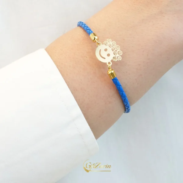دستبند چرم و طلا زنانه