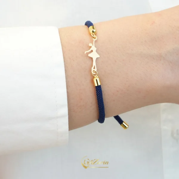 دستبند چرم و طلا زنانه