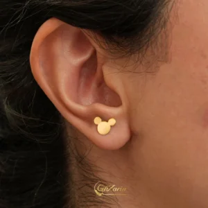 گوشواره طلا میخی دخترانه میکی موس