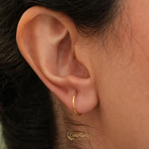 گوشواره طلا حلقه ای ساده E475