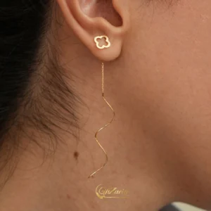 گوشواره طلا آویز ونکلیف E476