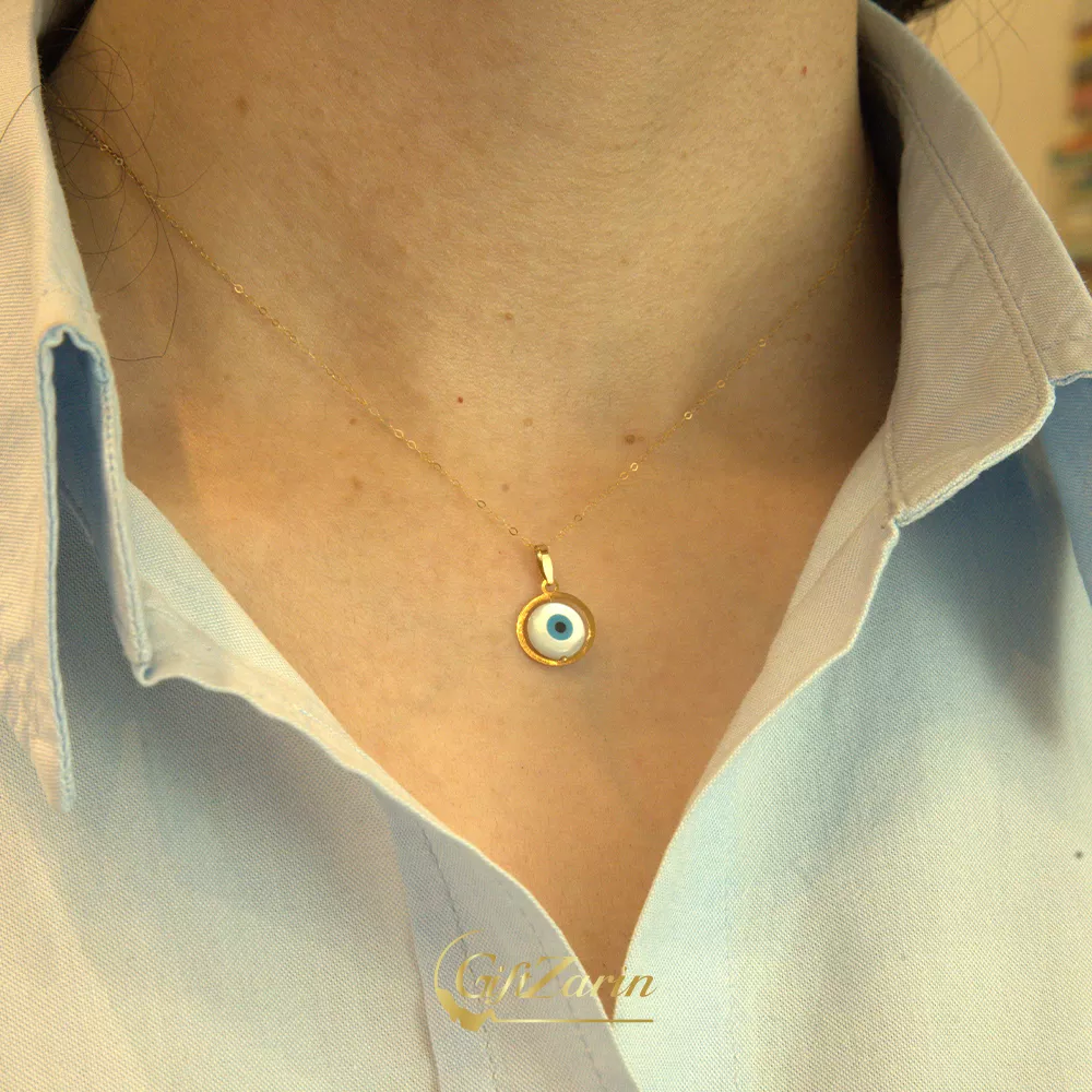 پلاک طلا چشم نظر سبک